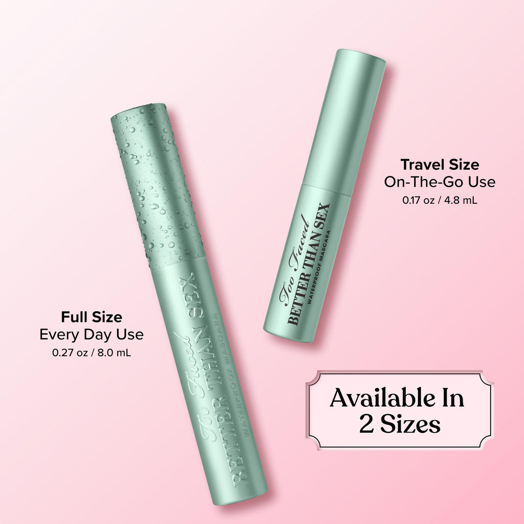 Too Faced Better Than Sex Waterproof Mascara | Volume + Length with Hourglass Brush