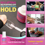 GELPARTY 8ml Brush-On Nail Glue for Press On Nails & Tips, Quick Dry