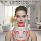 FDA-Cleared LED Light Therapy Mask, 7-Color Red Light Therapy for Face Anti-Aging, Wrinkle Reduction & Acne, Rechargeable Soft Silicone Home Skincare Device