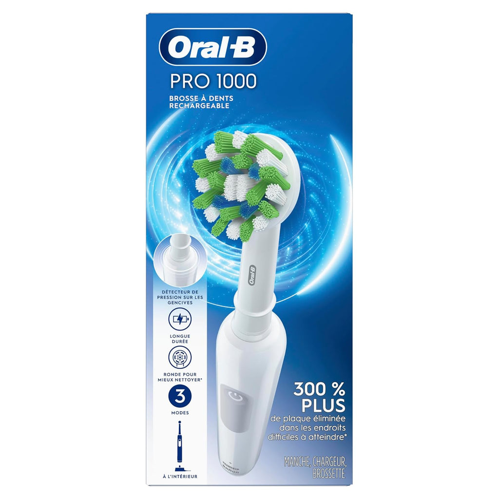 Buy now Oral-B Pro 1000 Rechargeable Electric Toothbrush, White at indiglob india