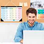 Desk Calendar 2026-2027 - 18 Month Desk Calendar july 2026-2027 Dec, 17" x 12", Large Desk Calendar with Thick Paper, Plastic Cover, Stickers, Home or Office Calendar for Easy Organizing