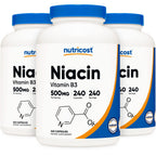 Nutricost Niacin (Vitamin B3) 500mg, 240 Capsules, with Flushing, GMO-Free | Gluten-Free