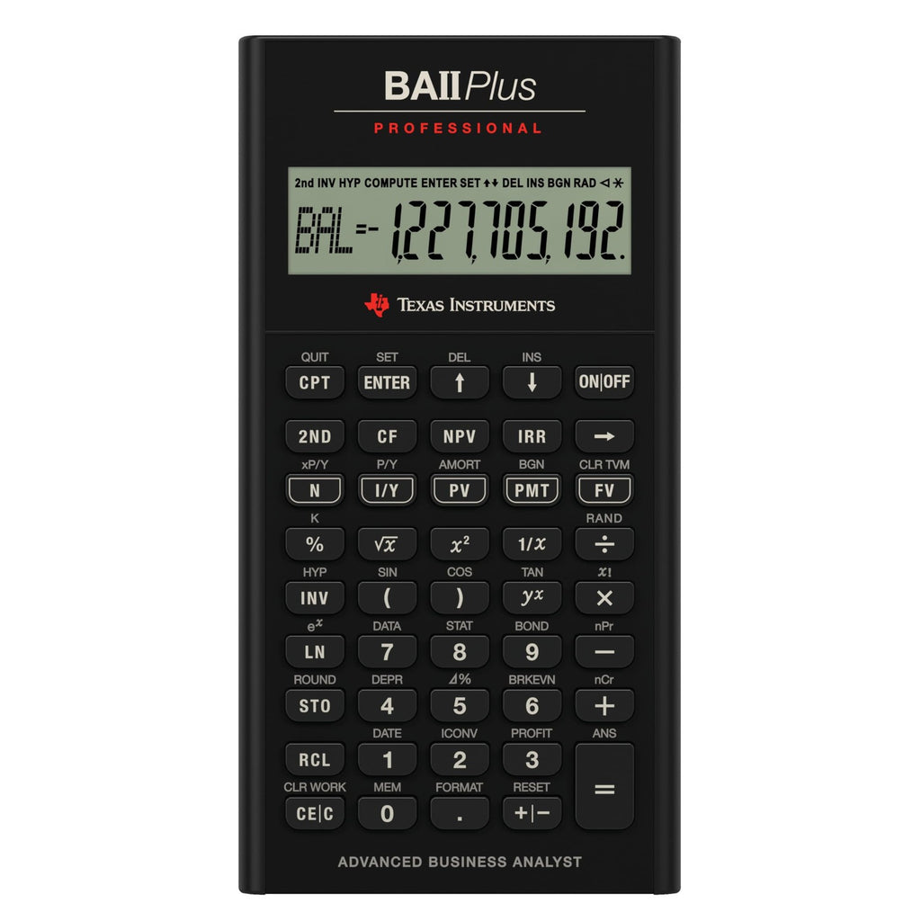 BA II Plus Professional Financial Calculator Texas Instruments