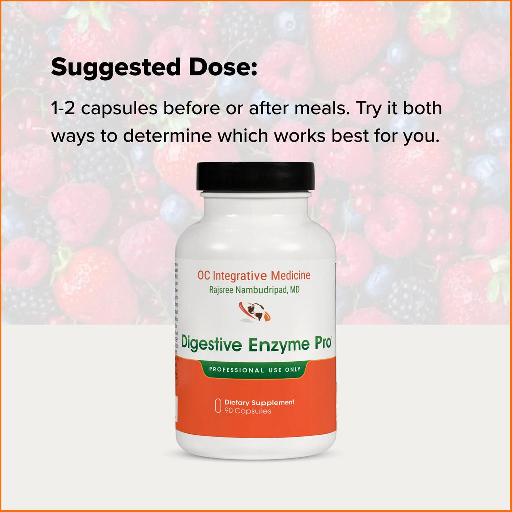 Digestive Enzyme Pro by Dr. Rajsree, MD | Full Spectrum Digestive Enzyme Support for Gas, Bloating & Indigestion | with Betaine, Pepsin, Ox Bile & Pancreatin | 90 Capsules