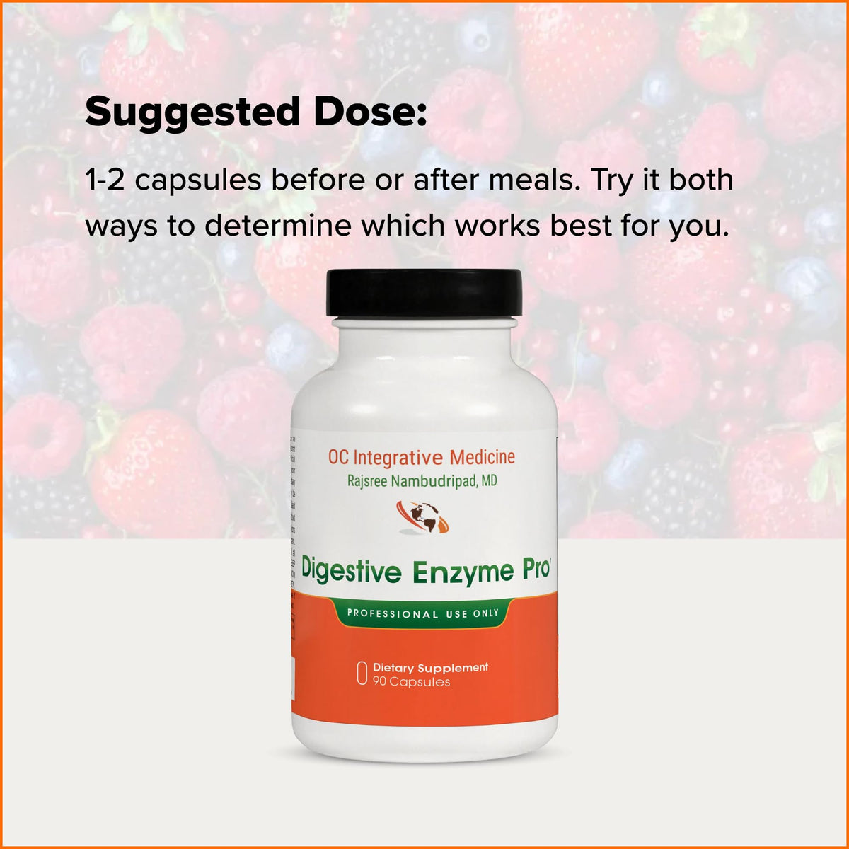 Digestive Enzyme Pro by Dr. Rajsree, MD | Full Spectrum Digestive Enzyme Support for Gas, Bloating & Indigestion | with Betaine, Pepsin, Ox Bile & Pancreatin | 90 Capsules