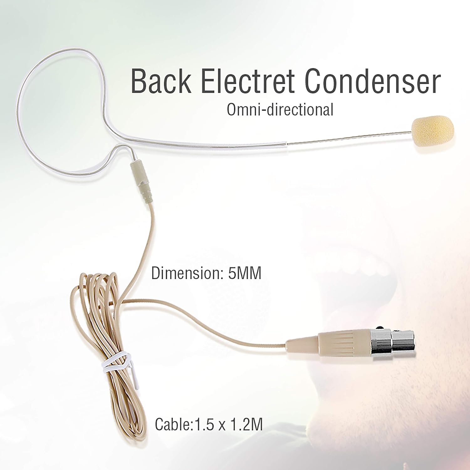 Buy now PYLE-PRO On-Ear Audio Condenser Microphone - Portable Omnidirectional Wired Headset Condenser Mic With 4 Pin Mini XLR Cable and Windscreen - Works with Shure System - PMEMS10 (Skin Tone), Beige at indiglob india