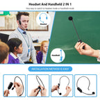 Buy now Bietrun Wireless Microphone Headset, UHF Wireless Headset Mic System, 160ft Range,1/8'' and 1/4'' Plug, for Speakers, Voice Amplifier, PA System(Not Supported AUX/iOS) at indiglob india