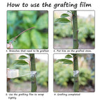 Grafting Tape Grafting Film for Plants, 2 Pack Stretchable Garden Grafting Tape Plants Repair Budding Tapes for Floral Fruit Tree and Poly Budding Tape