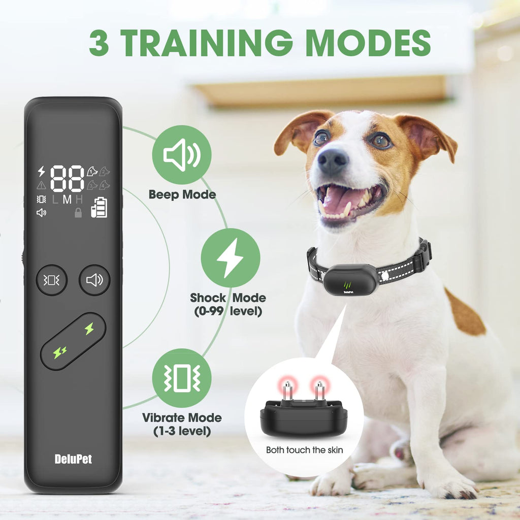 Dog Shock Collar, Electric Dog Training Collar with Remote & 4-Channels