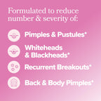 FLO Acne Supplement for Clearer Skin with Zinc & Vitamin E – 30-Day Supply