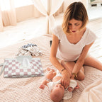 cephira Baby Wipe Holder, 3-Pack Portable Refillable Wipe Dispenser, Waterproof & Dustproof Travel Baby Wipes Case, Reusable Diaper Wipe Container with Checkerboard Design