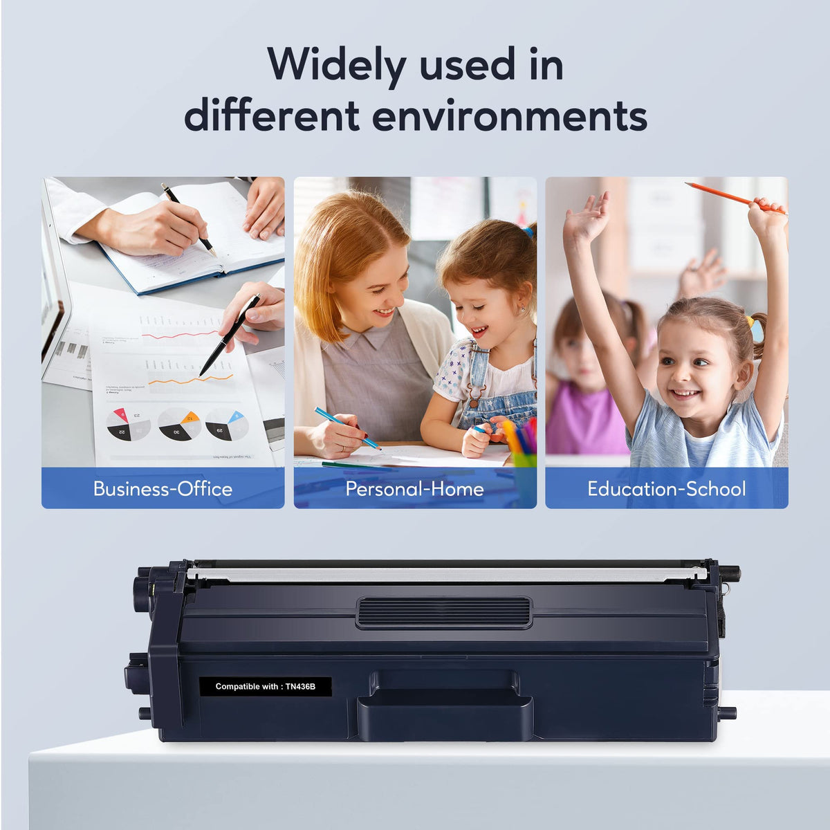 Compatible Toner Cartridge Replacement for Brother TN436 TN 436 TN436BK TN433 TN431for Brother HL-L8360CDW HL-L8260CDW MFC-L8900CDW MFC-L8690CDW Printer (Cyan, Yellow, Magenta, Black, 4 Pack)