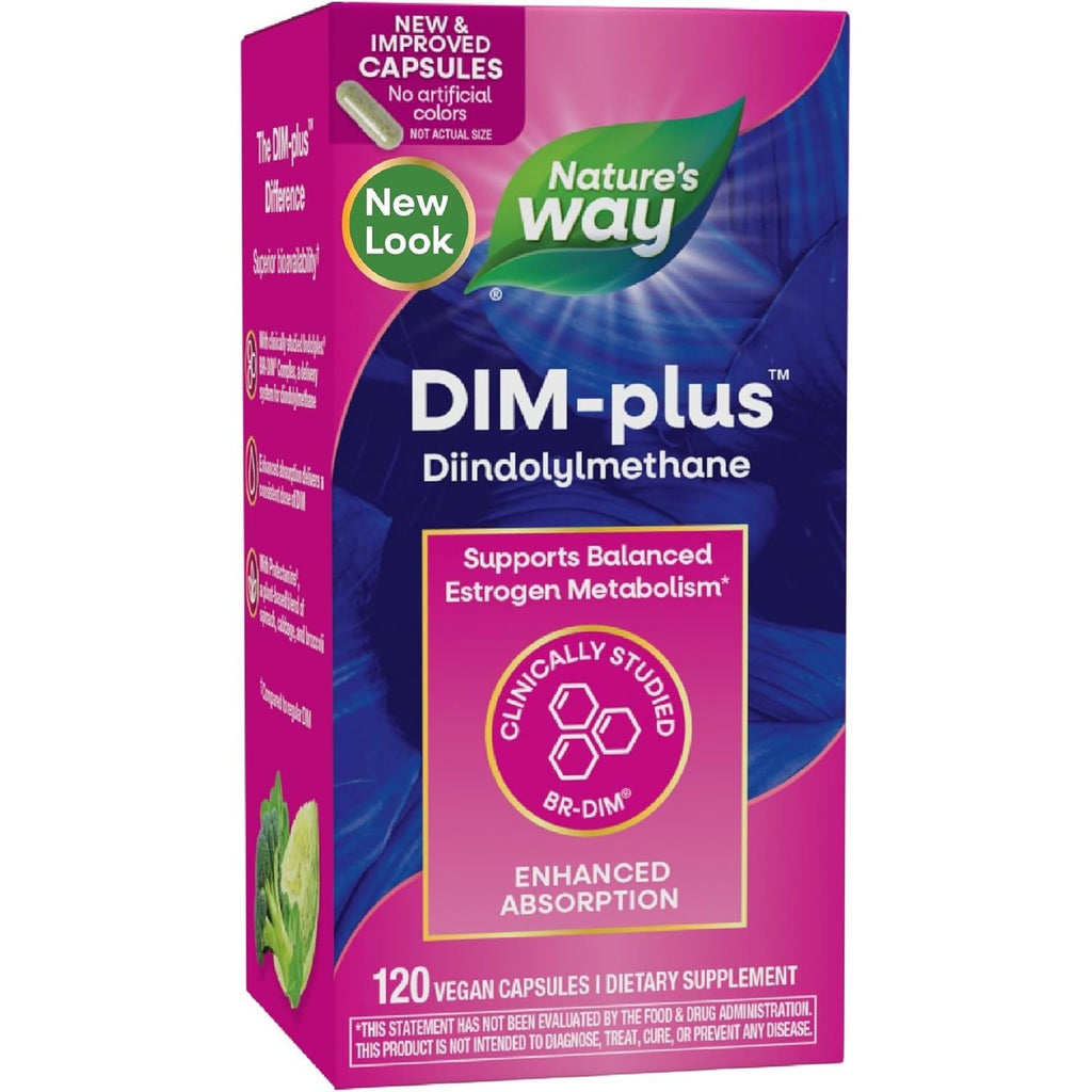 Buy now Nature's Way DIM-Plus, DIM Supplement, Supports Balanced Estrogen Metabolism*, Supports Estrogen Hormone Balance*, Diindolylmethane, 120 Vegan Capsules 120 Count (Pack of 1) Supplement at indiglob india
