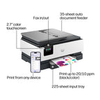 HP OfficeJet Pro 8139 Wireless All-in-One Color Inkjet Printer, Print, Scan, Copy, Fax, ADF, Duplex Printing Best-for-Home-Office, 1 Year Trial of Instant Ink Included, AI-Capable (C2VK3A)