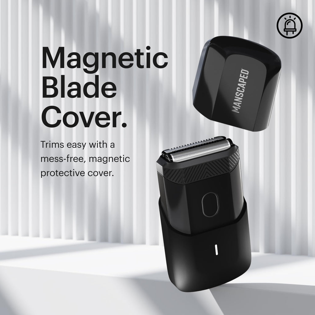 MANSCAPED® The Handyman™ Compact Face Shaver – Portable Men’s Travel Facial Hair Groomer, USB-C Rechargeable Razor, Electric Foil Face Shaver, Waterproof, Cordless, Dual-Action SkinSafe® Foil Blades