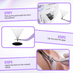 WENDY LASHES Tweezers for Eyelash Extensions, Lash Applicator Tool Purple | Precision Tip, Stainless Steel, Anti-slip Grip, Professional Grade