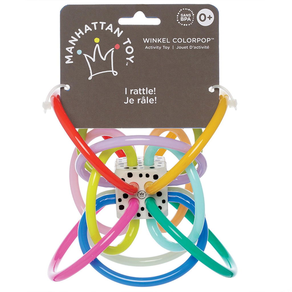 Manhattan Toy Winkel Colorpop Rattle & Sensory Teether Toy