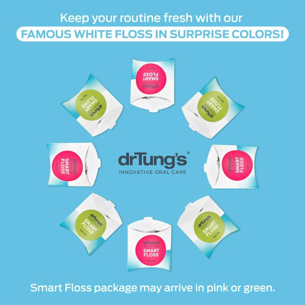 Buy now DrTung's Smart Floss - Natural, PTFE & PFAS Free Floss, Gentle on Gums, Expands & Stretches, BPA Free Floss - Natural Dental Floss Cardamom Flavor (Pack of 3) at indiglob india