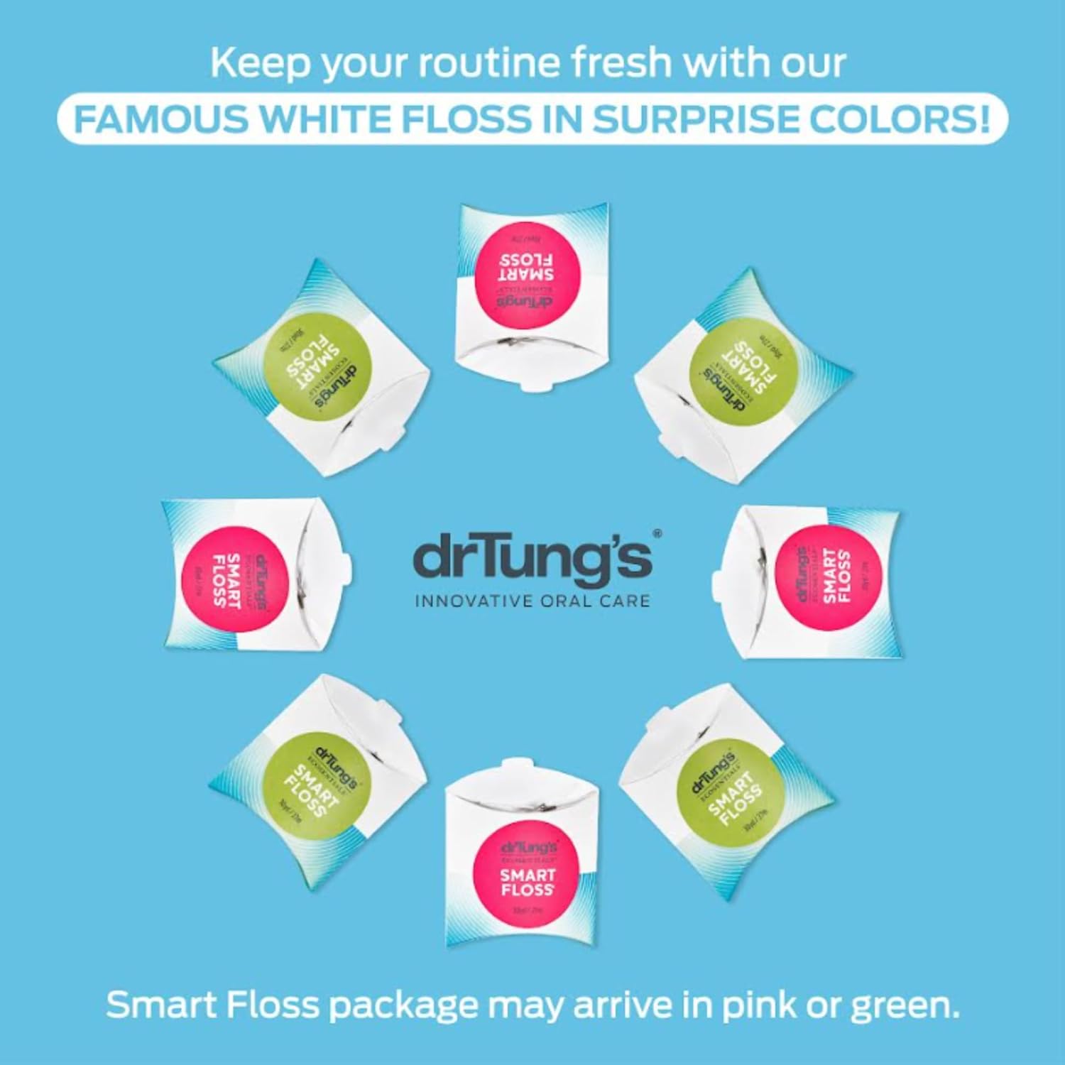 Buy now DrTung's Smart Floss - Natural, PTFE & PFAS Free Floss, Gentle on Gums, Expands & Stretches, BPA Free Floss - Natural Dental Floss Cardamom Flavor (Pack of 3) at indiglob india