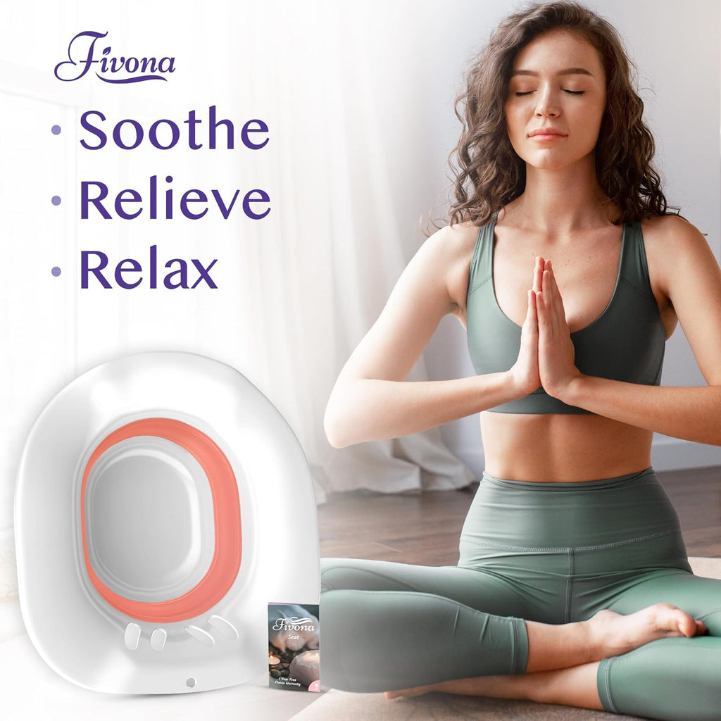 Buy now Fivona Sitz Bath for Toilet Seat Postpartum and Hemorrhoids Care - Yoni Steam Seat - Foldable Basin for Epsom Salt Soak - Portable Bidet BPA Free Temperature Resistant - Universal Fit - Pink at indiglob india