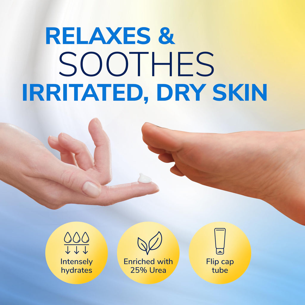 Dr. Scholl's Dry, Cracked Foot Repair Ultra-Hydrating Foot Cream Moisturizer, 3.5 oz, Skin Care Foot Lotion with 25% Urea for Dry Cracked Feet, Heals and Moisturizes for Healthy Feet