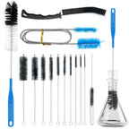 13Pcs Glass Cleaning Kit Tube Pipe Cleaners Straw Cleaner Brush - Reusable Handles Extra Long Bottle Brush & for Glass Water Stan-Ley Mugs (40,30,20 oz), for Sippy Cup, Water Bottle, Tubes Drains