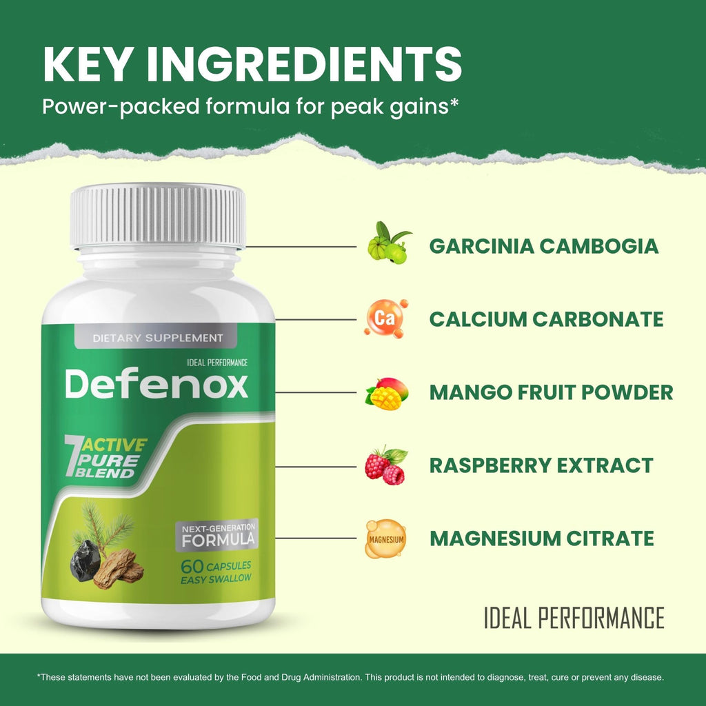 Defenox Capsules, Official Defenox Supplement Pills - Maximum Strength, All Natural Keto Capsule to Sustain Active Lifestyle, Advanced Formula Defe Nox for Overall Health Support Reviews (60 Capsules)