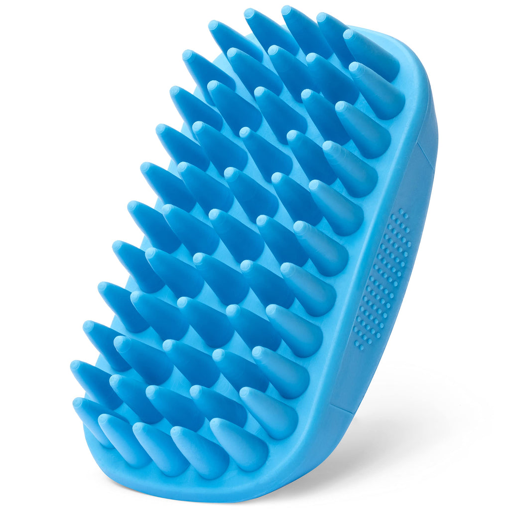 Rubber Curry Brush for Dogs - Soft Deshedding Brush for Short Hair