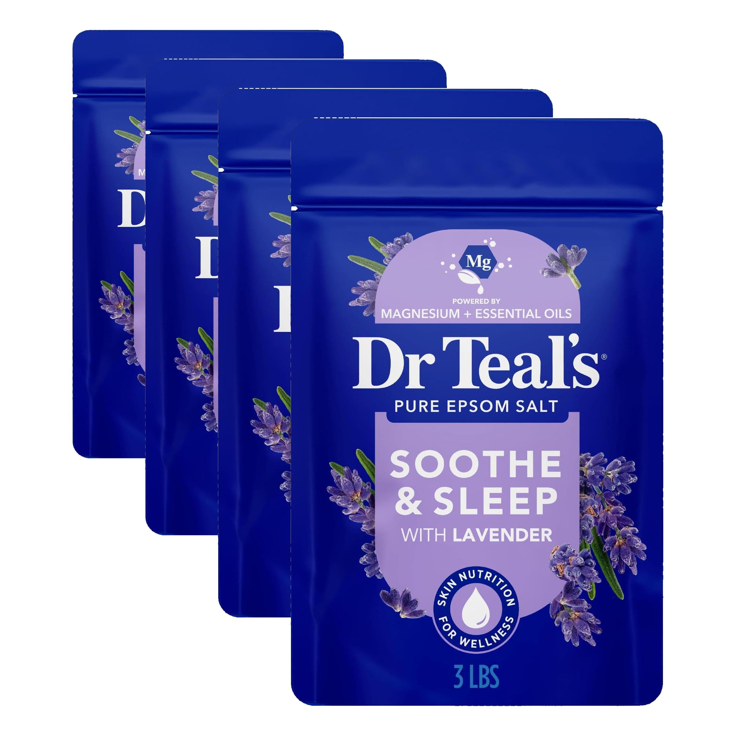 Dr Teal's Epsom Salt Soaking Solution, Soothe & Sleep, Lavender, 3lbs