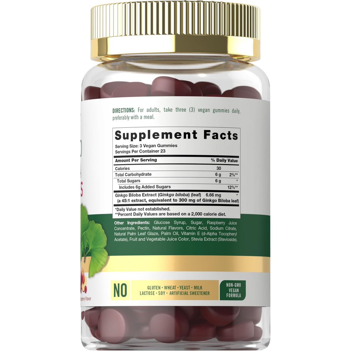 Carlyle Ginkgo Biloba | 70 Gummies | 45:1 Leaf Extract