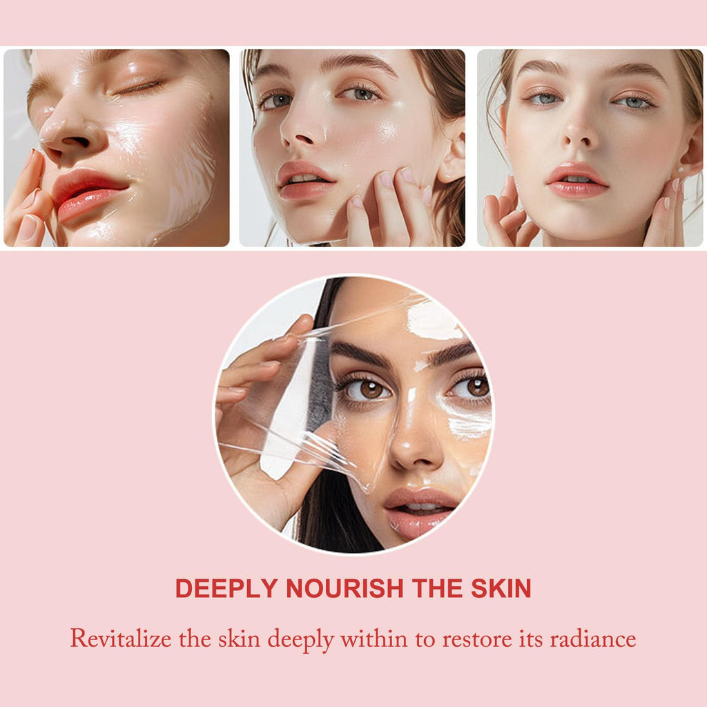 Ayzololo Collagen Mask,Collagen Night Wrapping Mask,Overnight Wrapping Mask,Peel Off Face Mask,Elasticity and Hydration Care,2.53 fl.oz(Brush Included)