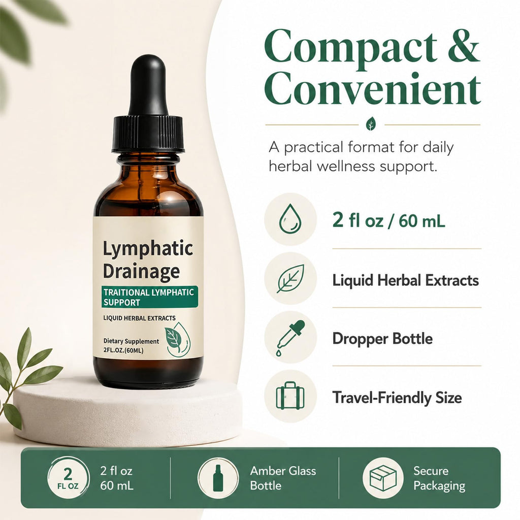 Lymphatic Drainage Drops, Fluid Retention – Alcohol-Free, Vegan | with Elderberry & Echinacea Dandelion，– Supports Lymphatic Drainage, Immune System & Detox 2 fl oz (1pcs)