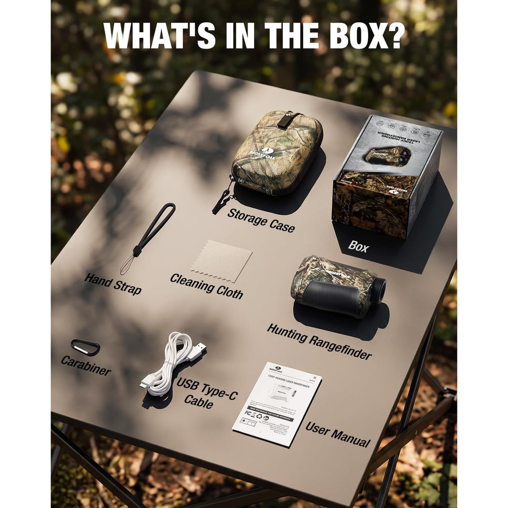 Mossy Oak Hunting Rangefinder, 1200Y Laser Range Finder for Hunting