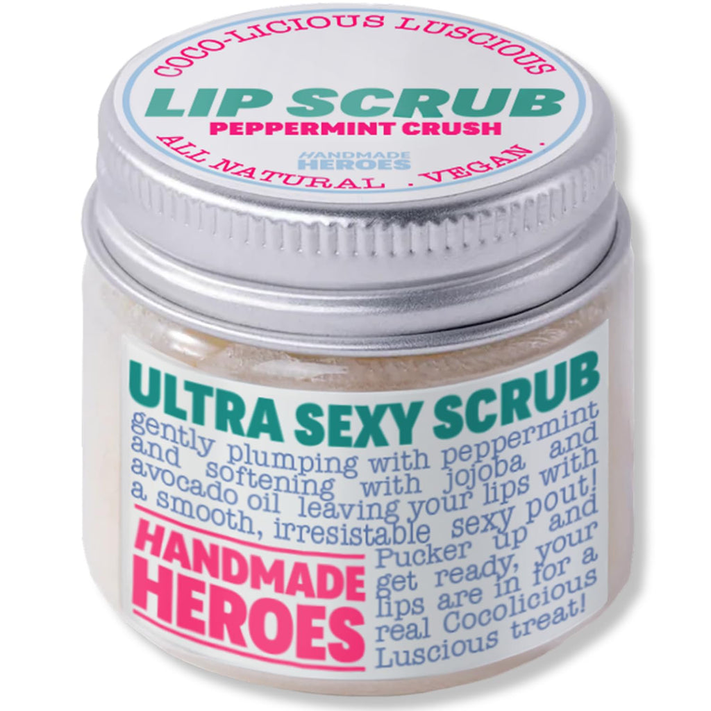 Buy now Handmade Heroes 100% Natural Lip Scrub, Vegan Conditioning Coconut Exfoliator - Gentle Exfoliant, Sugar Polish and Scrubber for Chapped Dry Lips, 1oz (Coconut Sorbet) at indiglob india