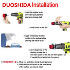 Drill Brush 5 inch Soft Bristle White Quick Change Shaft