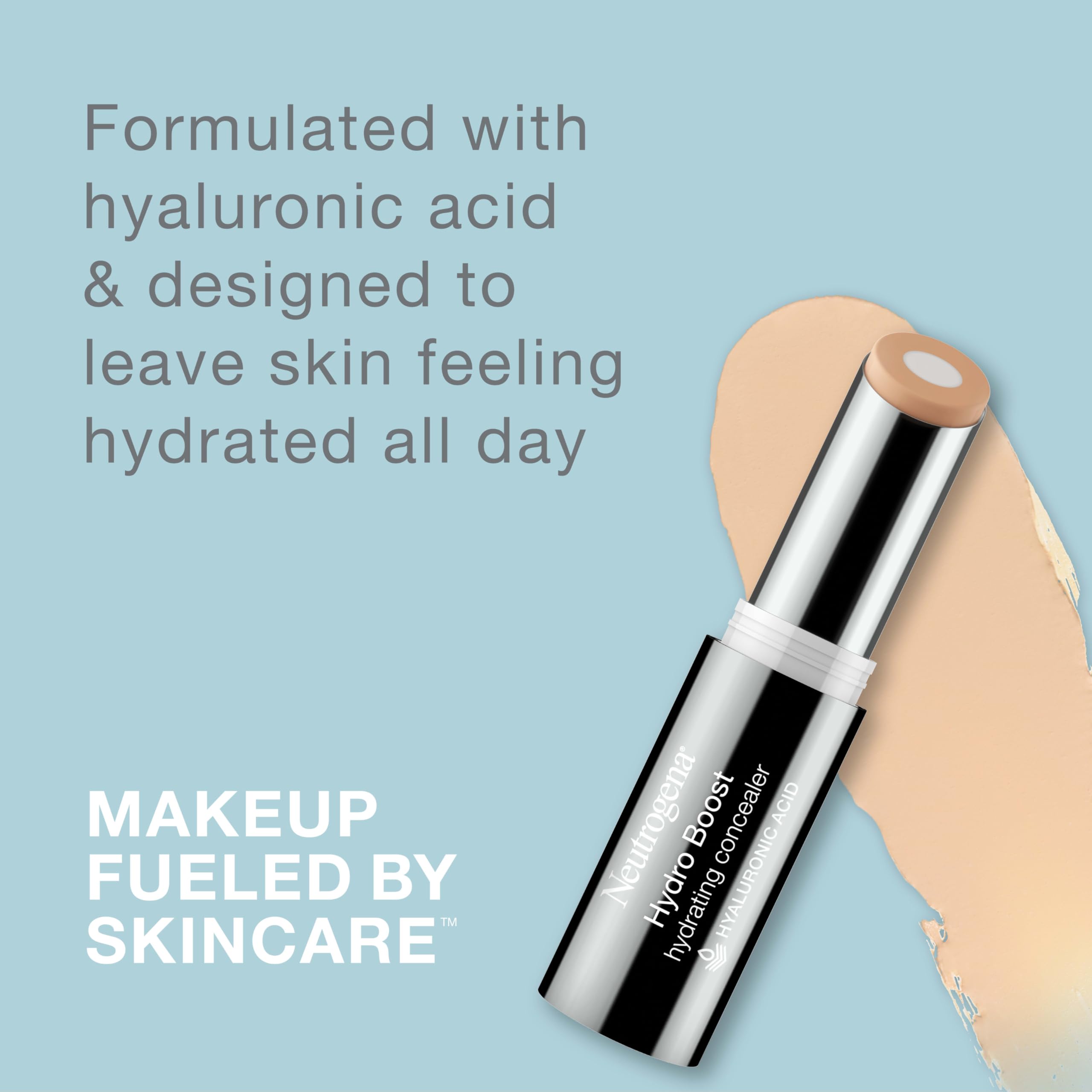 Buy now Neutrogena Hydro Boost Hydrating Concealer Stick, Oil-Free, Lightweight Cover-Up Makeup with Hyaluronic Acid Refreshes Dry Skin & Provides Buildable Coverage, 40 Medium, 0.12 Oz at indiglob india