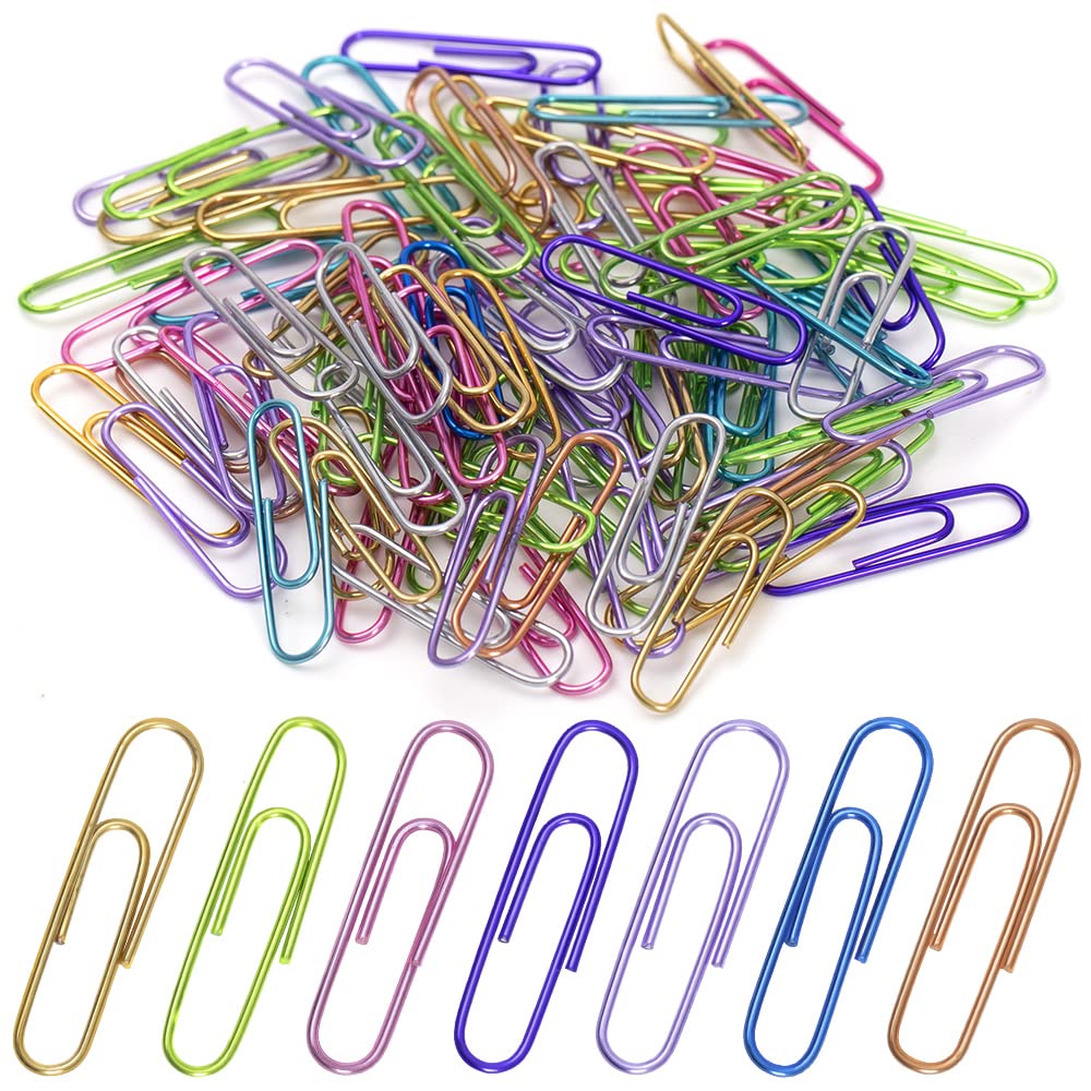 Jumbo Paper Clips, 150pcs 2 Inch Large Colored Paper Clip