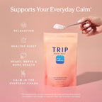 TRIP Calm Magnesium Glycinate Powder, Relaxation Drink Mix Pomegranate 30ct