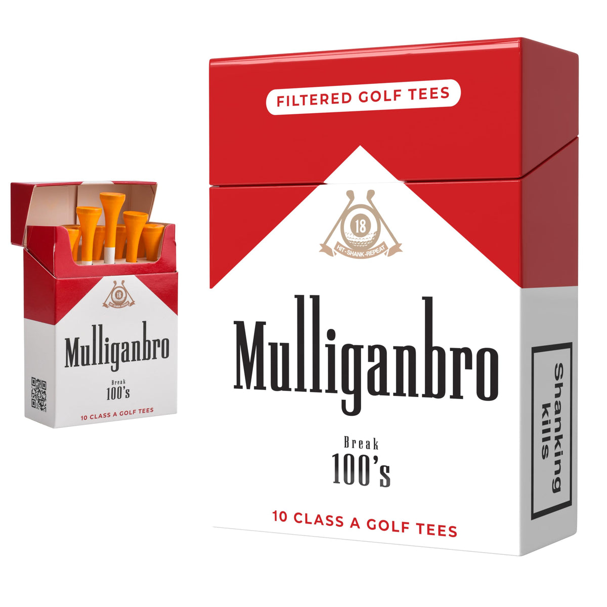 Shanker Golf - Funny Golf Tees - MulliganBro 10 Pack - Novelty Golf Gift