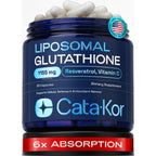 Cata-Kor Liposomal Glutathione – Ultra High Absorption with Resveratrol, Vitamin C, Selenium & Vitamin B2 (60 Count (Pack of 1))