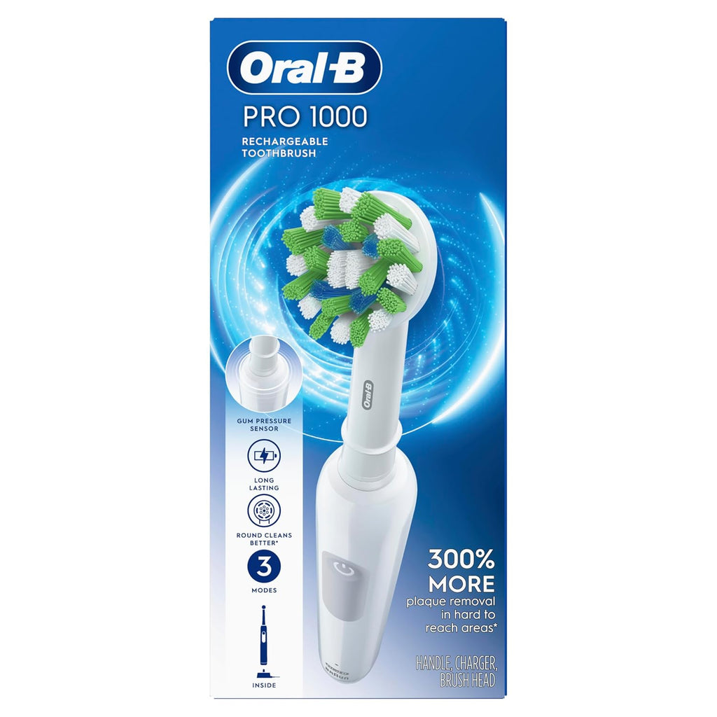 Buy now Oral-B Pro 1000 Rechargeable Electric Toothbrush, White at indiglob india