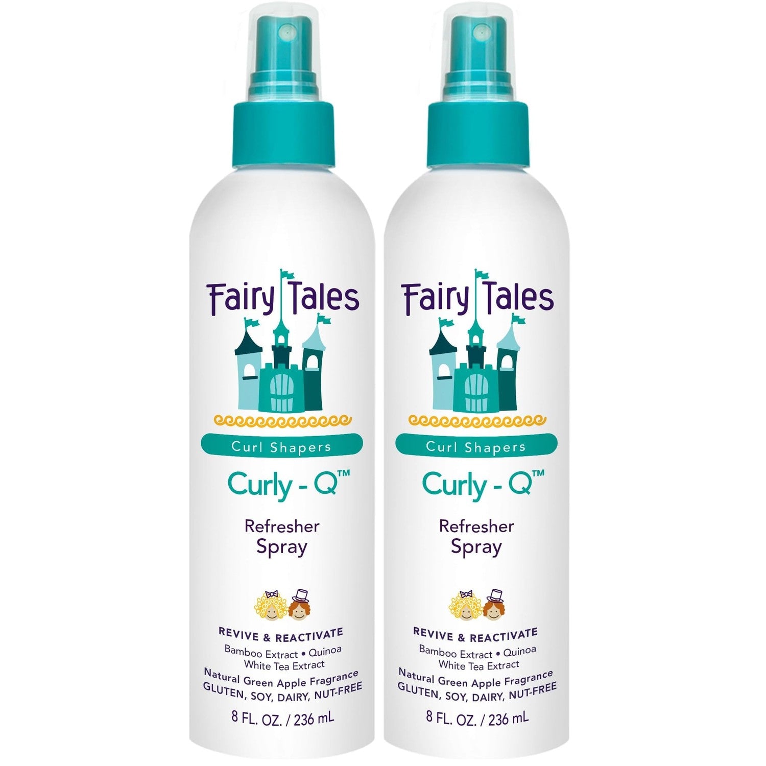 Fairy Tales Curly-Q Curl Refresher for Kids - Lightweight Spray to Define Curls, Add Bounce and Reduce Frizz - 8oz