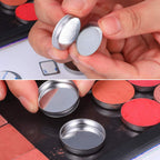 Buy now Sumind 101 Pack Metal Stickers for Eyeshadow Palette Set, Includes 1 Makeup Depotting Tool, 50 Pieces Square Adhesive Empty Metal Stickers and 50 Pieces Round Makeup Colorful Palette Sticker at indiglob india
