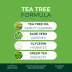 NOVEHA 60PCs Tea Tree Oil Eyelid & Lash Wipes | With Hyaluronic Acid, Green Tea & Chamomile For Blepharitis, Itchy & Stye Eyes, Individually Wrapped, Natural Eyelash Makeup Remover & Daily Cleanser
