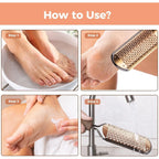 Buy now Foot File Foot Scrubber Pedicure - Callus Remover for Feet Easkep Professional Grater Rasp Foot Scraper Corns Callous Removers Cracked Dead Skin Remover for Dry and Wet Feet (Golden) at indiglob india