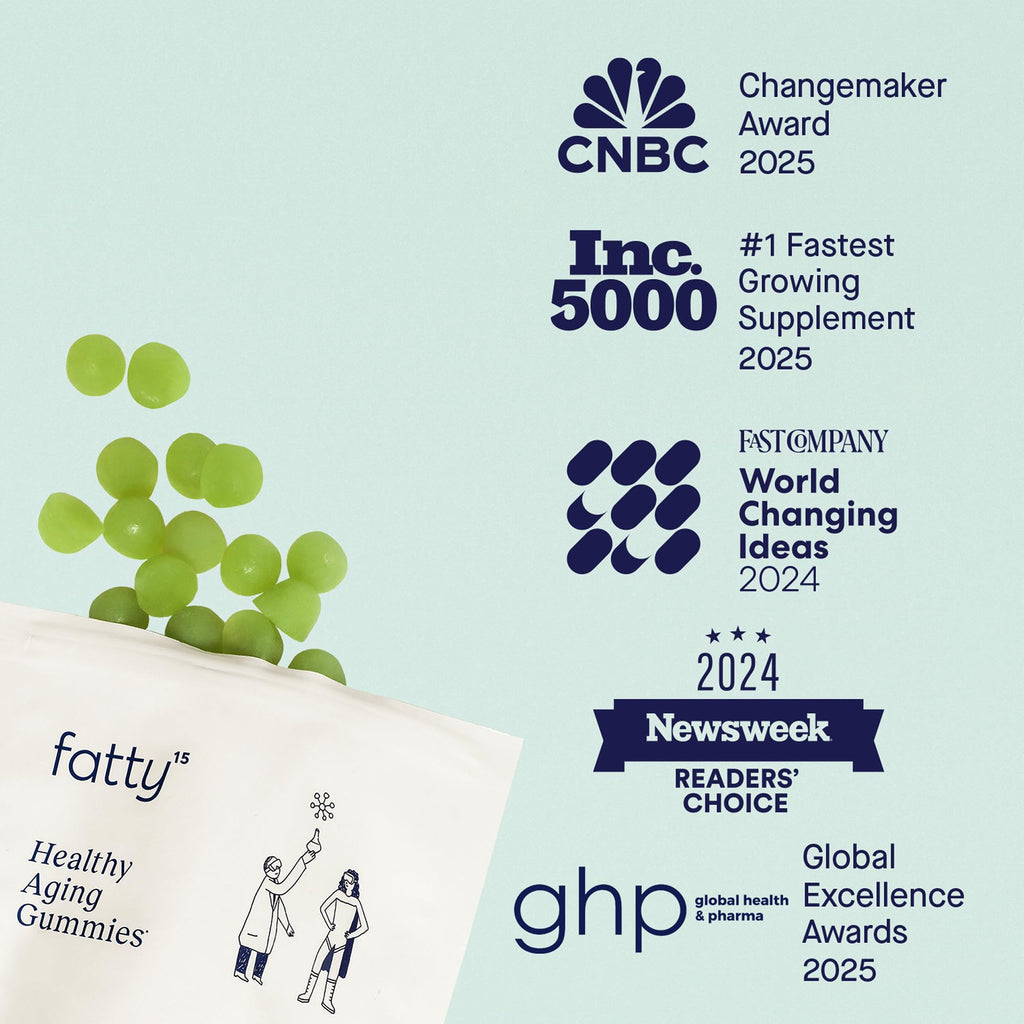 Fatty15 C15:0 Pentadecanoic Acid Healthy Aging Gummies - 60 Vegan Gummies