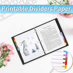 Monthly Binder Dividers for 3 Ring Binder, Jan-Dec Dividers for Binder