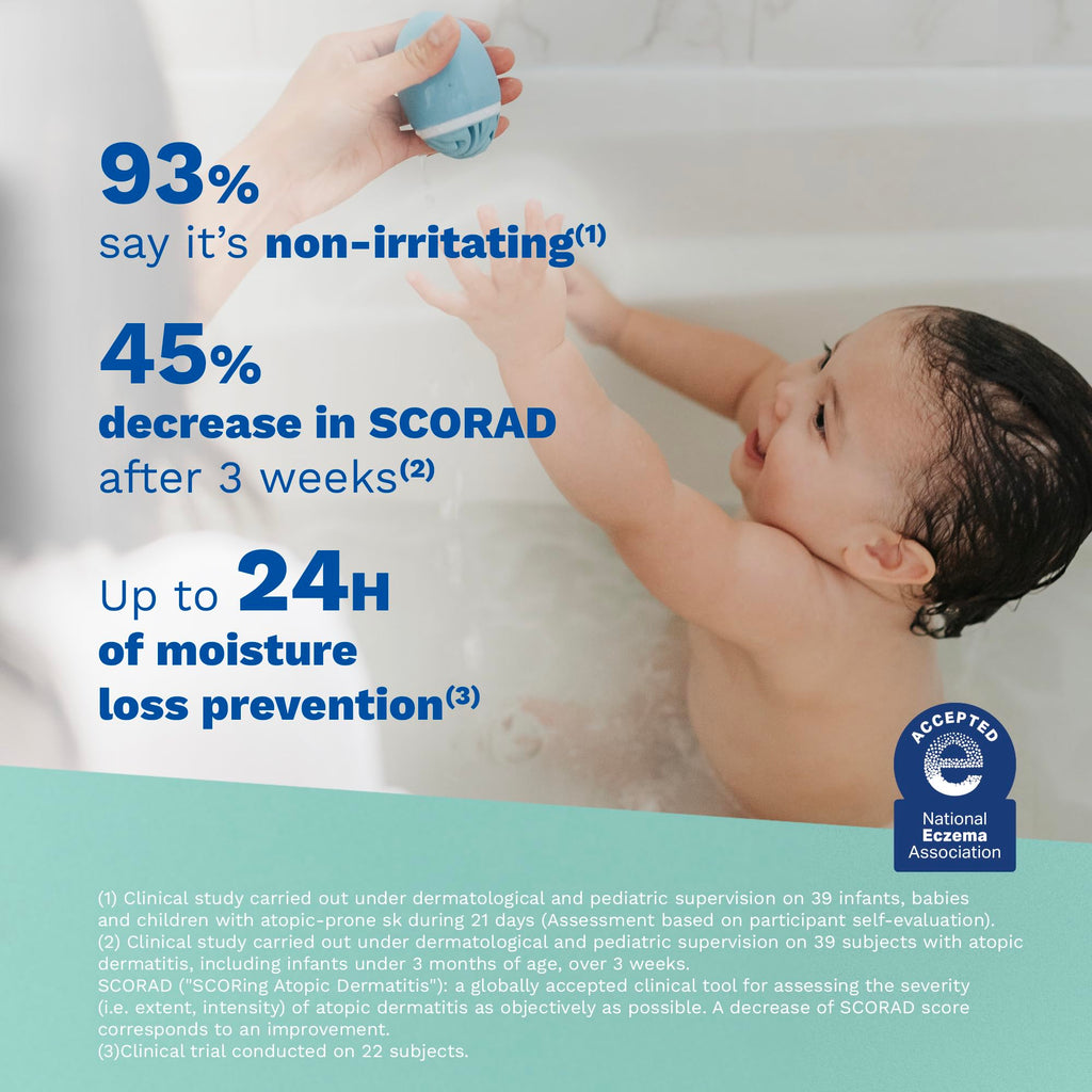 Mustela Stelatopia Eczema-Prone Skin Cleansing Gel - Baby Face & Body Wash with Natural Avocado & Sunflower Oil - Fragrance-Free & Tear Free