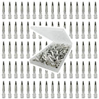 HiJeaton Metal Silver Loc Clips for Hair Retwist Dread Pin Curl Pro Styling | 90 Pcs Duck Bill Alligator Clips Nonslip Rustproof Strong Grip for Thick Hair, Sectioning Rollers Salon Bows Small Single DIY