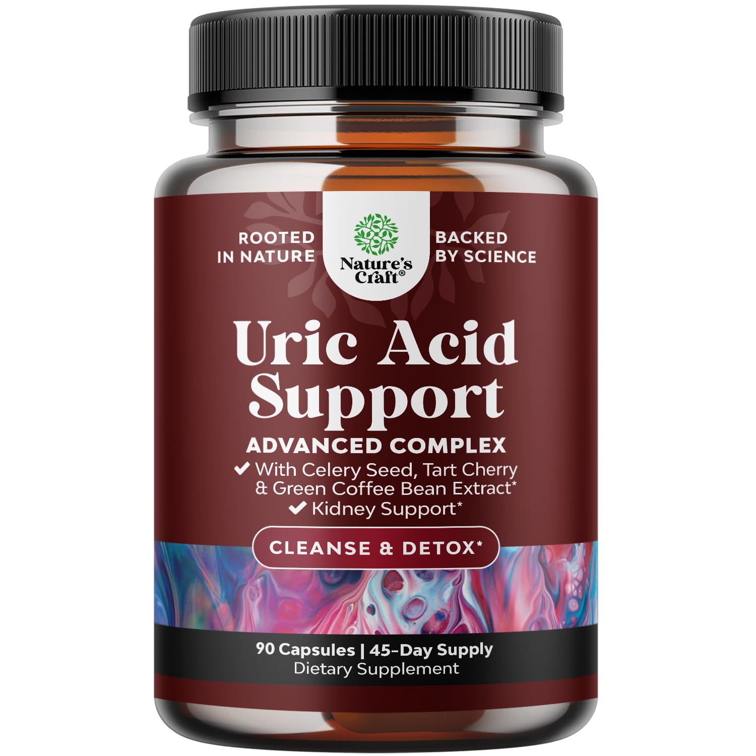 Uric Acid Cleanse Support with Green Coffee Beans Extract - 120 Capsules | Kidney Support Supplement with Tart Cherry, Chanca Piedra & Celery Seed - Uric Acid Support - Antioxidant Support - Non GMO